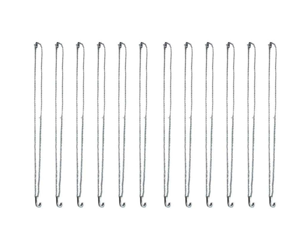 SILVER STAINLESS STEEL NECKLACE LETTER J – Set of 12