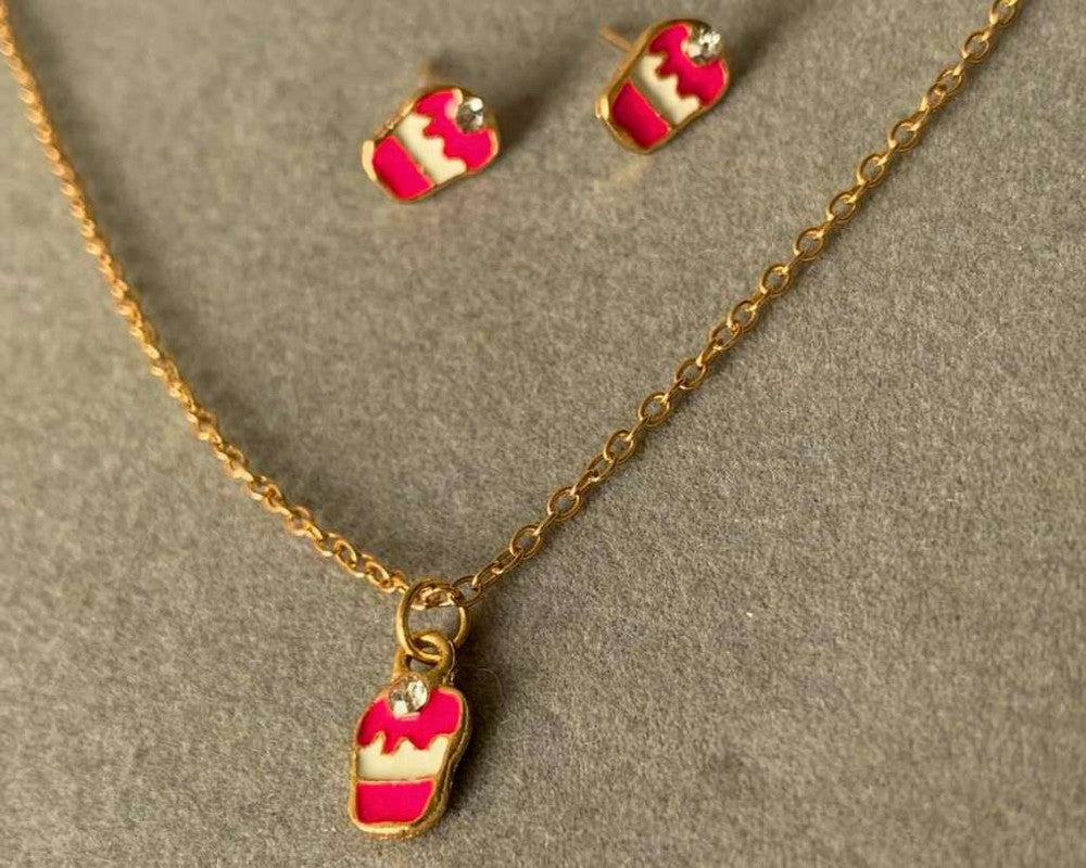 COLORFUL SET EARRING AND NECKLACE SHAKE-Set of 12