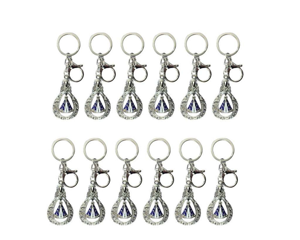 SILVER KEYCHAIN O. LADY APPARITIONS BOTTLE- Set of 12