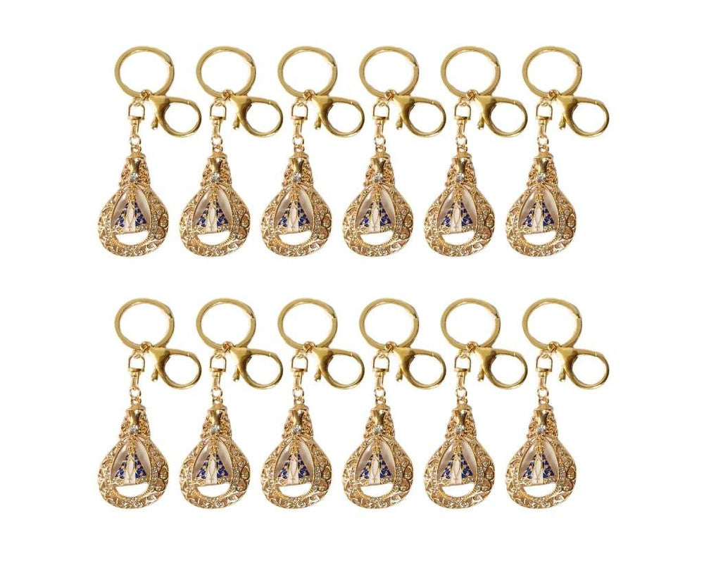 GOLDEN KEYCHAIN BOTTLE O. LADY APPARITIONS-Set of 12