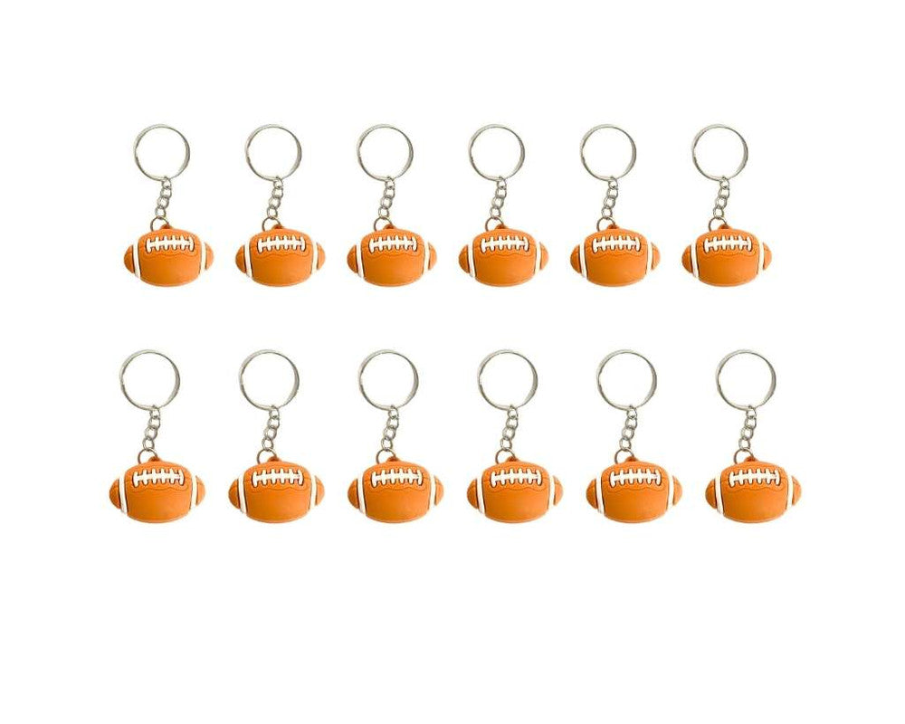 RUBBER AMERICAN FOOTBALL KEYCHAIN – SET of 12