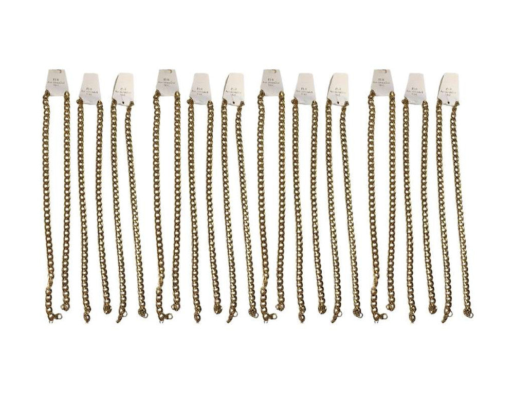 GOLDEN STAINLESS STEEL CHAIN GRUMET 2.5 MM / 70 CM- Set of 12