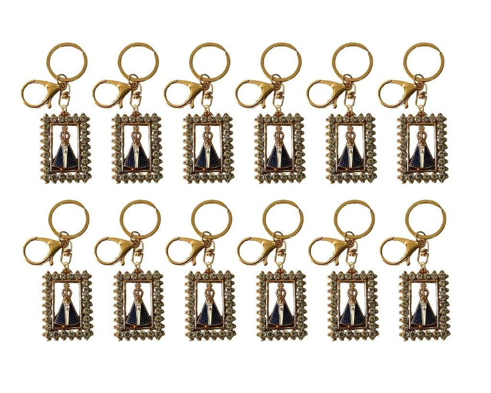 GOLDEN KEYCHAIN SQUARE O. LADY APPARITIONS –Set of 12