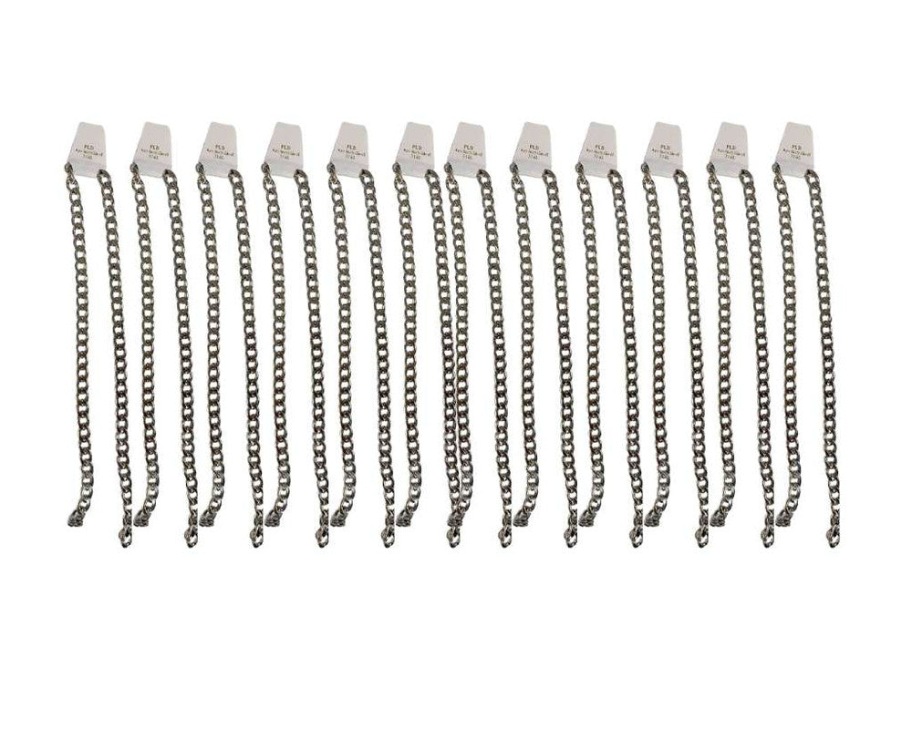 SILVER STAINLESS STEEL GRUMET CHAIN 3.0 MM / 70 CM – Set of 12