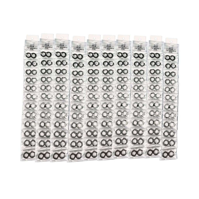 SILVER SMALL CLIP HOOP EARRINGS – 120 PAIRS