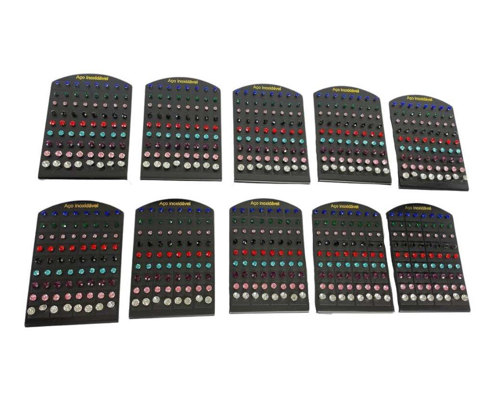 COLORFUL EARRINGS ZIRCONIA STONE – 360 PAIRS