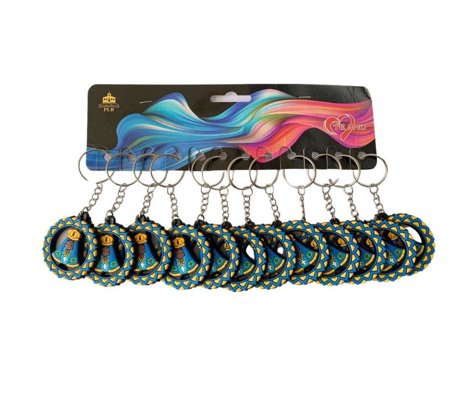 RUBBER KEYCHAIN OUR LADY APPARITION - Set of 12