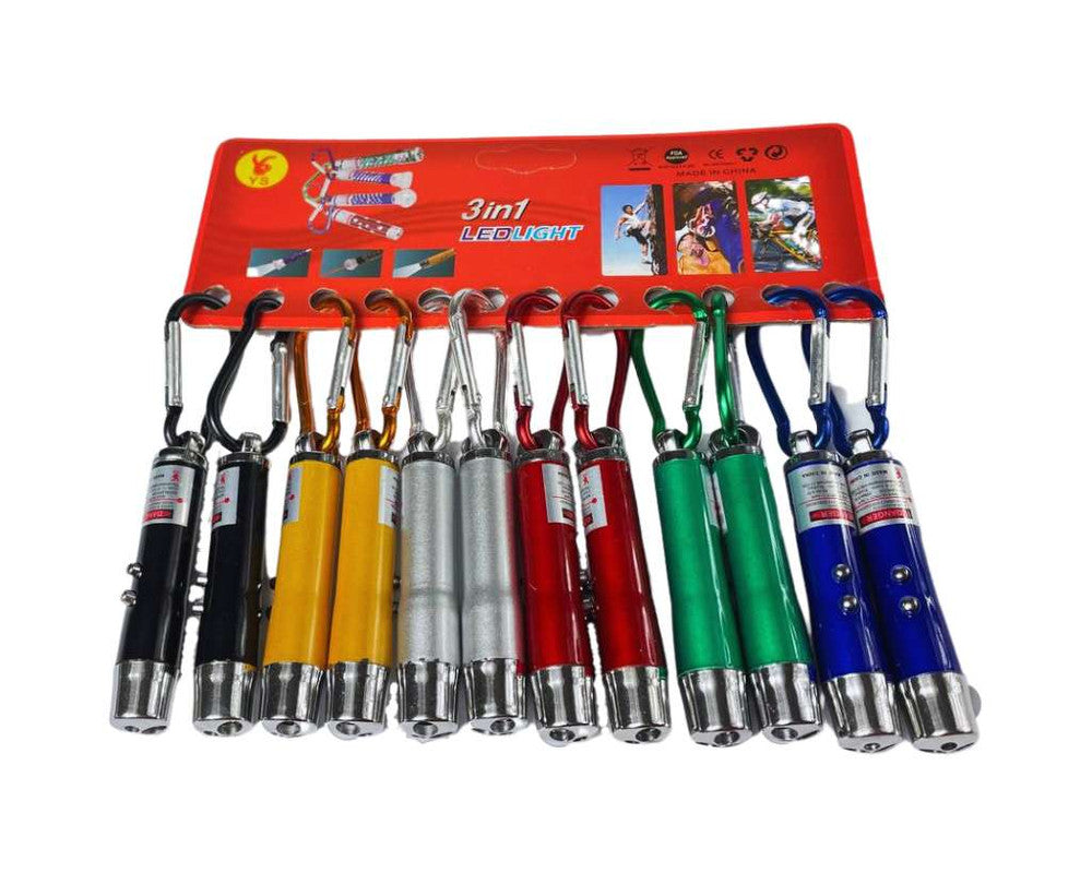 KEYCHAIN COLORFUL LAZER LANTERN – Set of 12