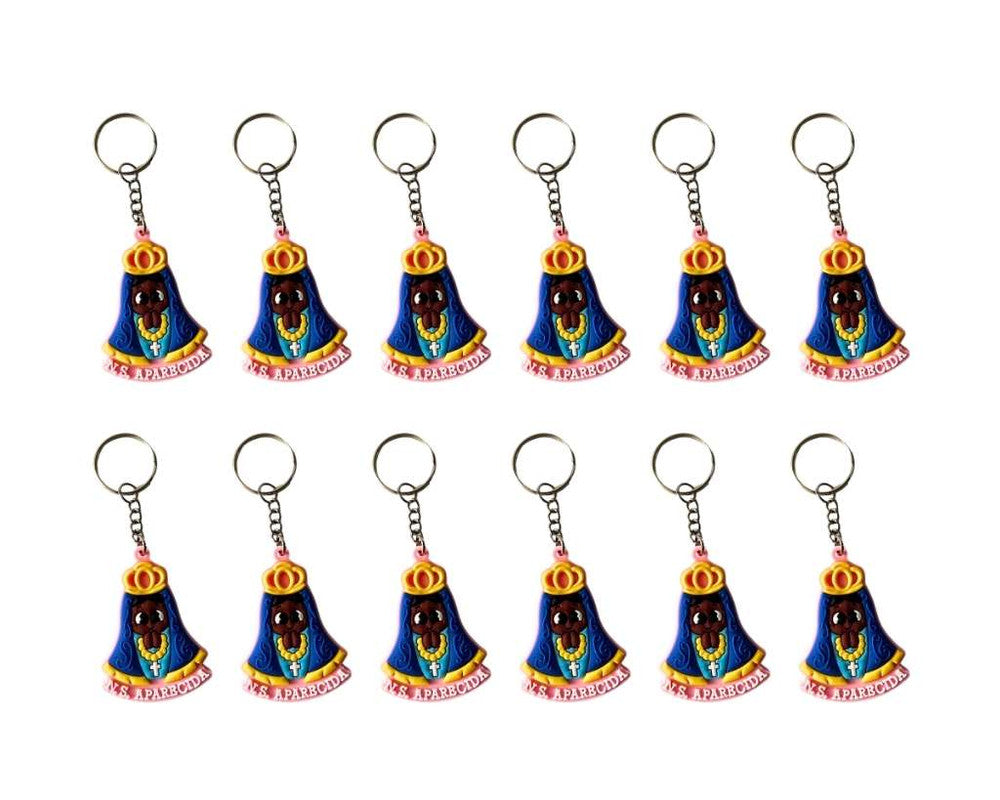 PINK RUBBER KEYCHAIN O. LADY APPARITIONS – Set of 12