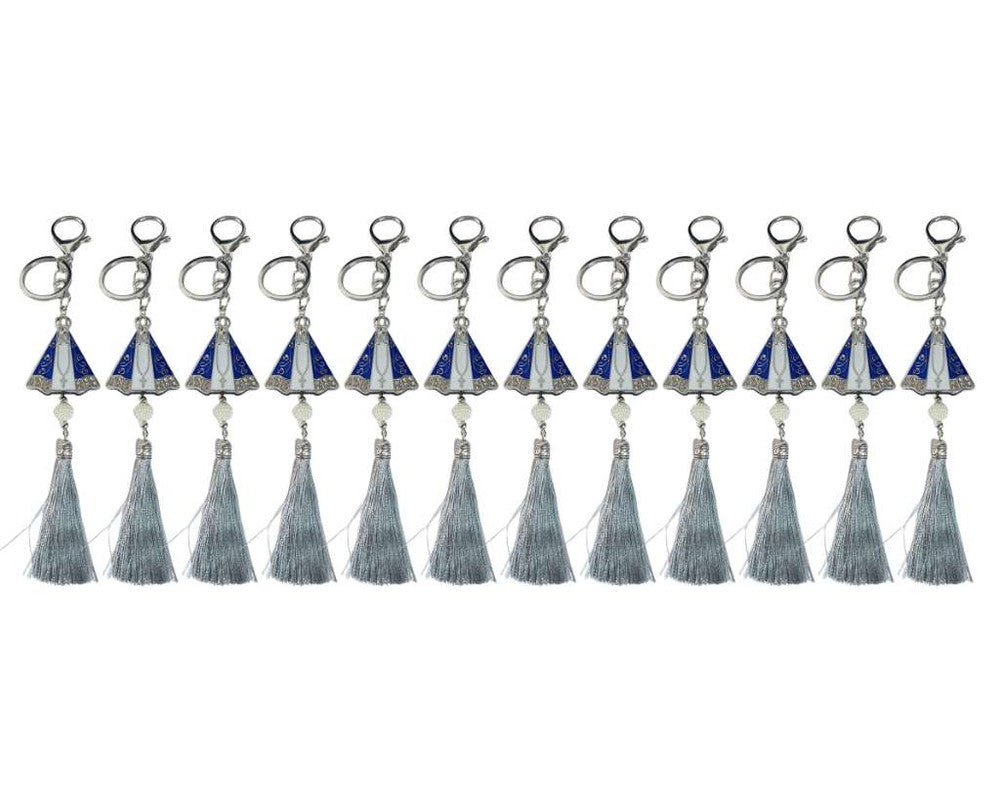 COLORFUL KEYCHAIN O. LADY APPARITION FRINGE - Set of 12