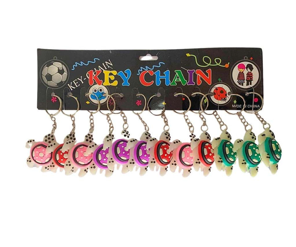 KEYCHAIN WHITE TURTLE WITH DETAILS COLORED – Set of 12