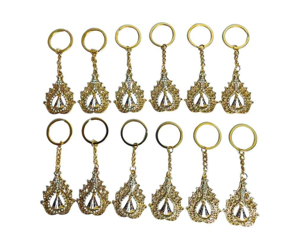 GOLDEN OUR LADY OF APPARITIONS KEYCHAIN- Set of 12