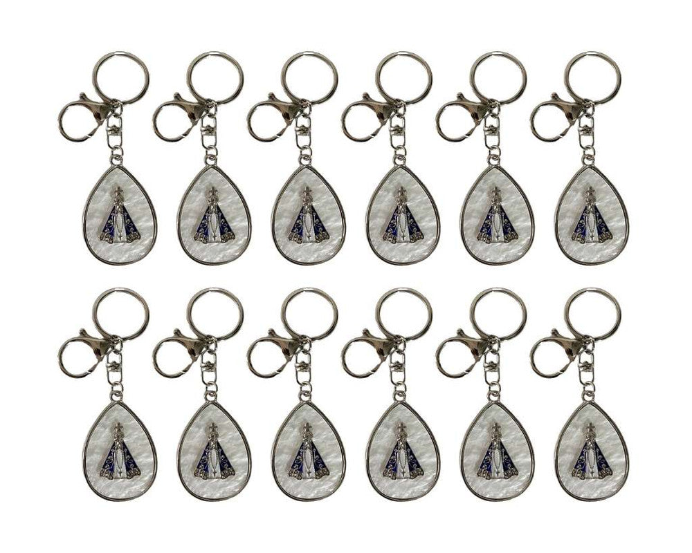 SILVER STAINLESS STEEL DROP O. LADY APPARITIONS – Set of  12