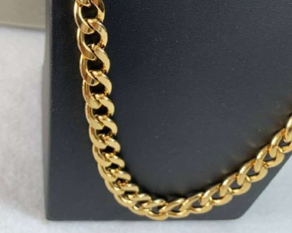 GOLDEN STAINLESS STEEL CHAIN GRUMET 2.5 MM / 70 CM- Set of  12