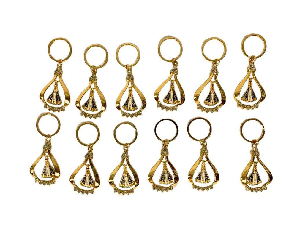 GOLDEN KEYCHAIN  BELL APPARITIONS  – Set of 12