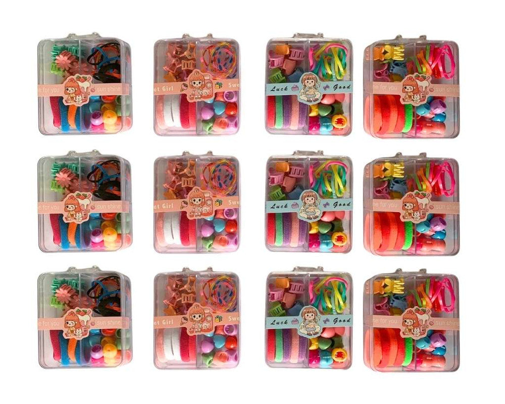 CHILDREN'S BOX  ACCESSORIES CLIPS AND ELASTICS – 12 BOXES