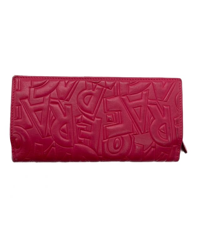 SALVATORE FERRAGAMO Red Vintage Leather Long Wallet