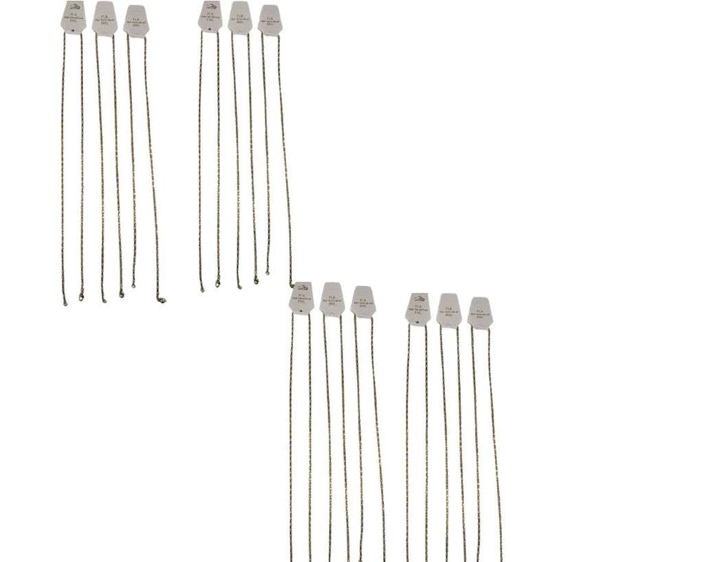 GOLDEN STAINLESS STEEL CHAIN SQUARE 2.5 MM / 70 CM – Set of 12