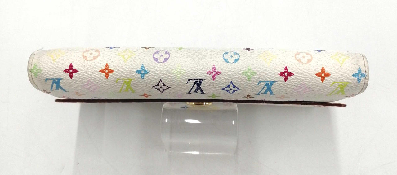 LOUIS VUITTON Monogram Multicolor Sarah Wallet White!!