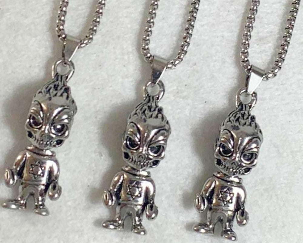 SILVER STAINLESS STEEL SKULL – Set of 12