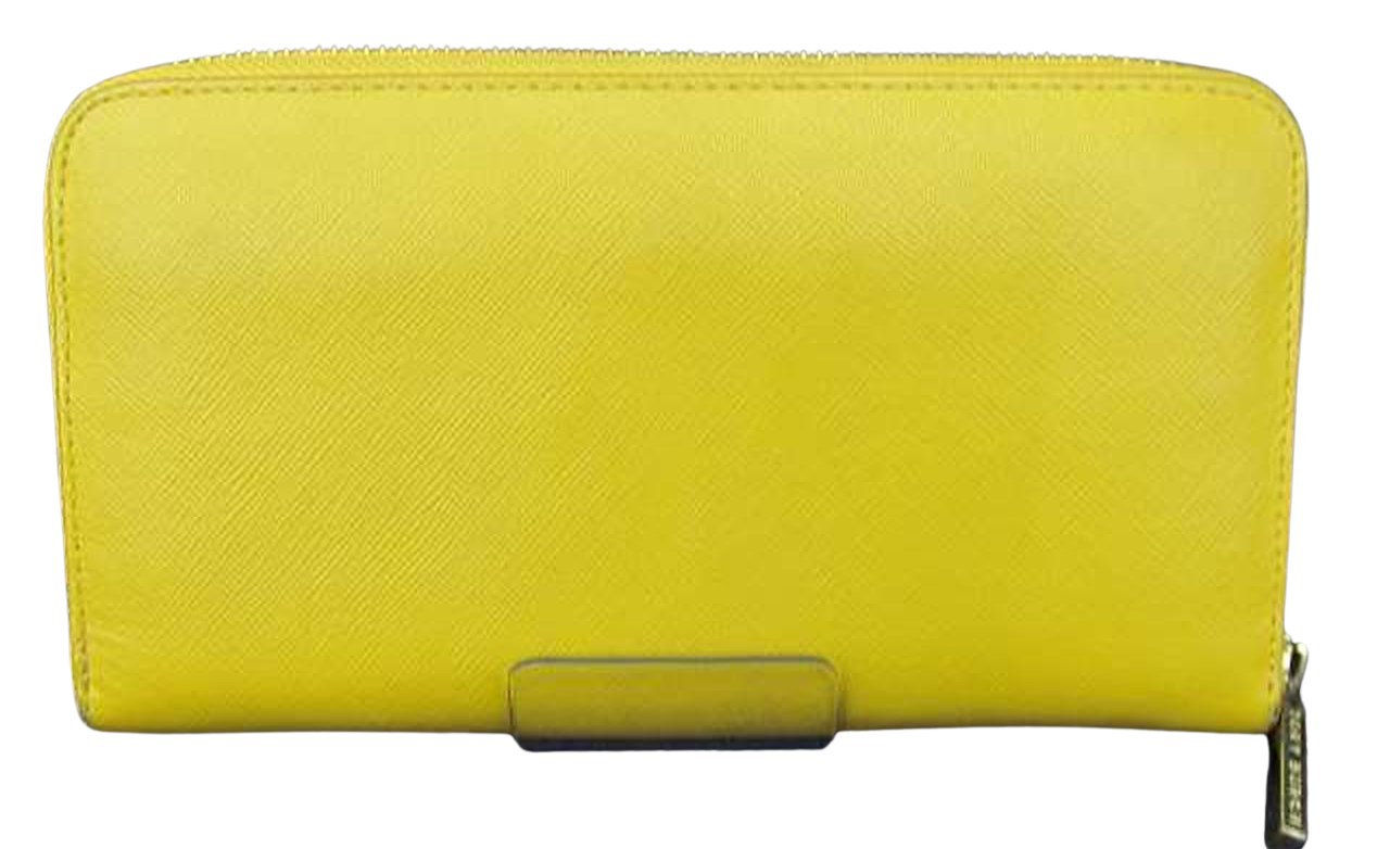 Tory Burch Yellow Leather Robinson Zip Around Wallet!!