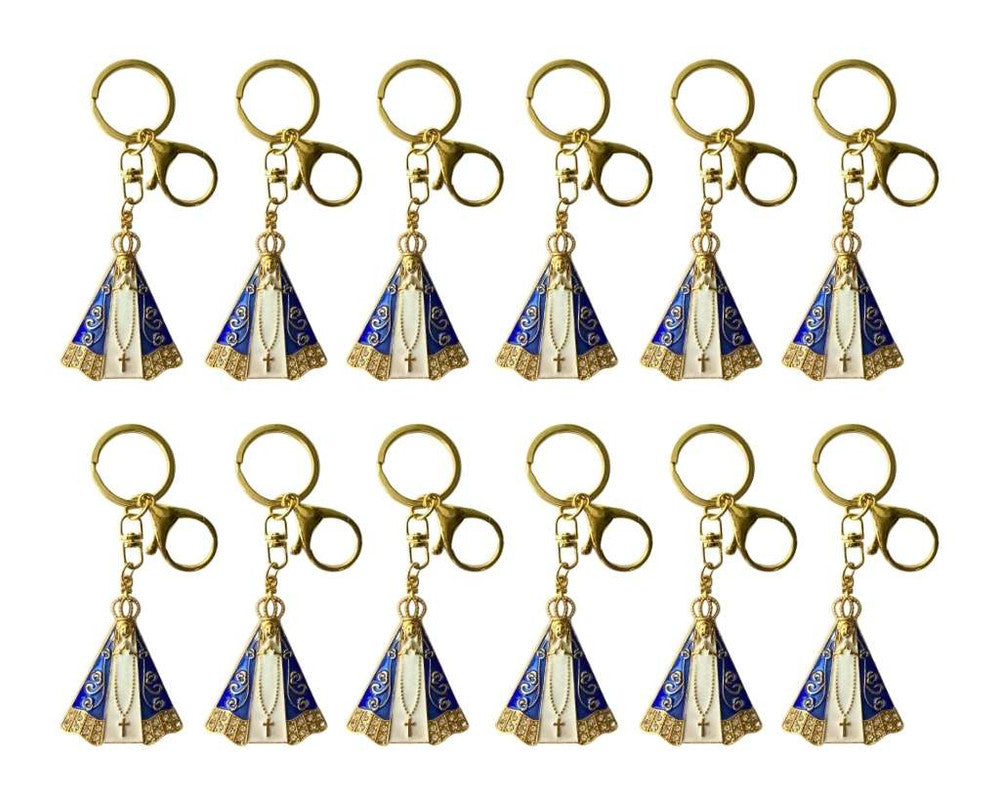 GOLD KEYCHAIN O.LADY APPARITIONS- Set of 12