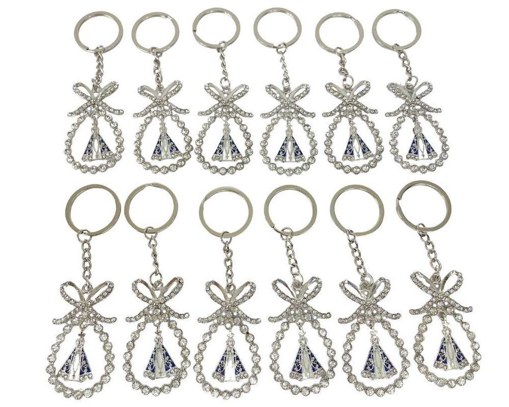 KEYCHAIN GIFT O. LADY APPARITIONS WITH RHINESTONES – Set of  12