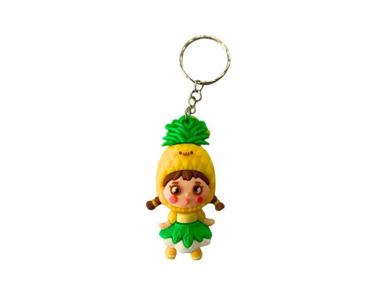 RUBBER KEYCHAIN GIRL FANTASY FRUITS - Set of 12