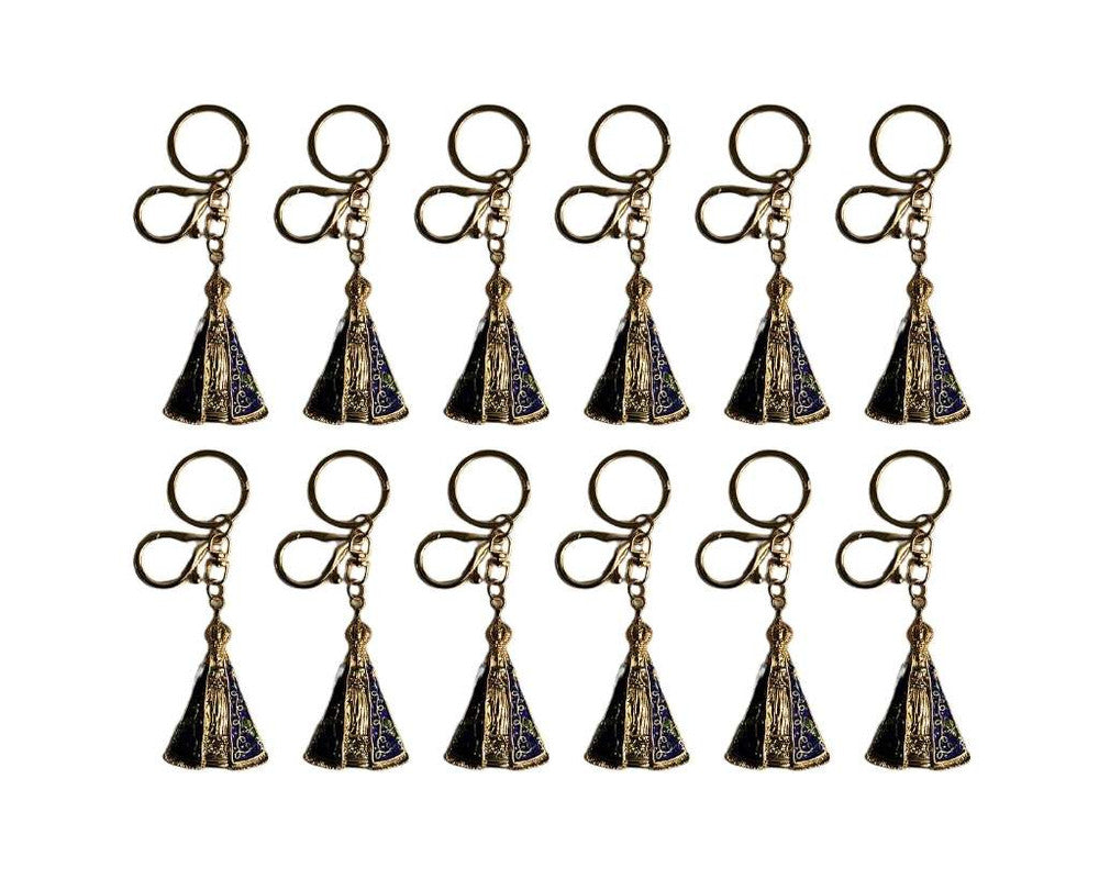 GOLD KEYCHAIN O.LADY APPARITIONS- Set of 12