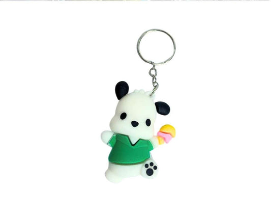 WHITE DOG WITH ICE CREAM KEYCHAIN – Set of 12