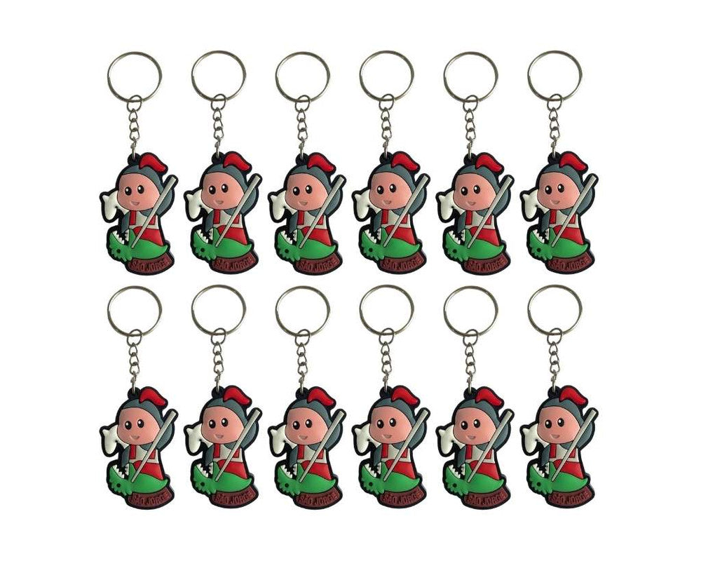 RUBBER SAINT JORGE KEYCHAIN – Set of 12