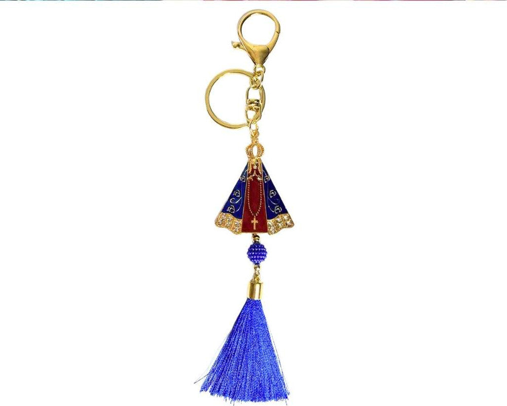 COLORFUL KEYCHAIN O. LADY APPARITION  FRINGE-Set of 12