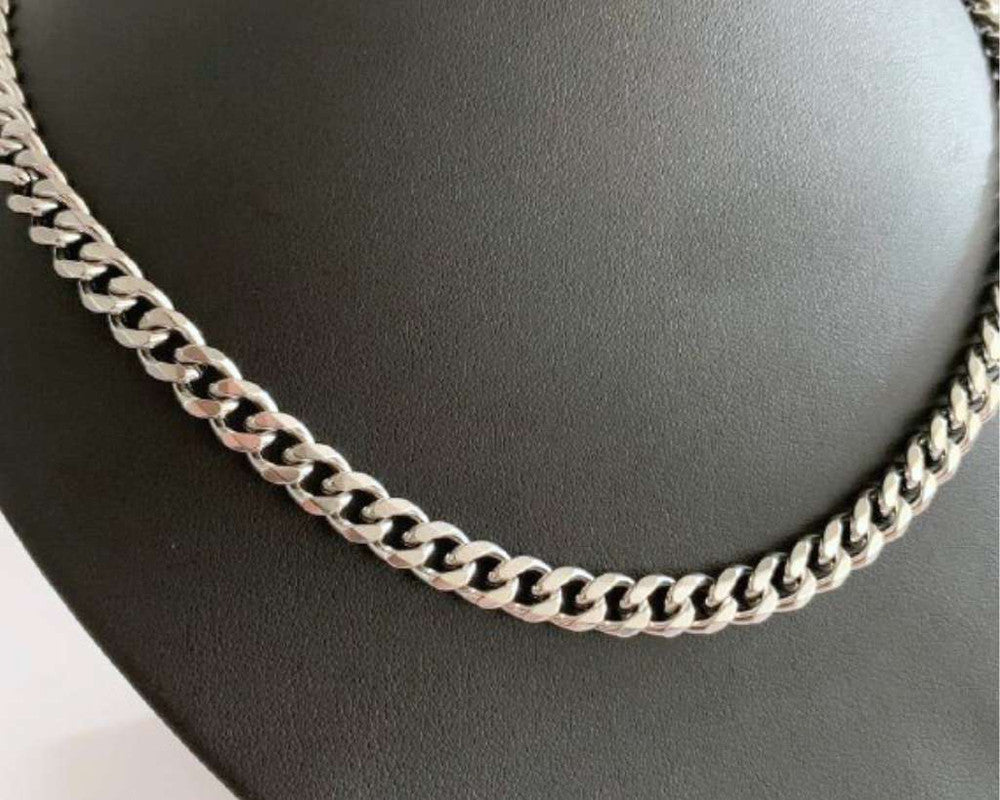 SILVER STAINLESS STEEL CHAIN GRUMET 2.5 MM / 60 CM – Set of  12