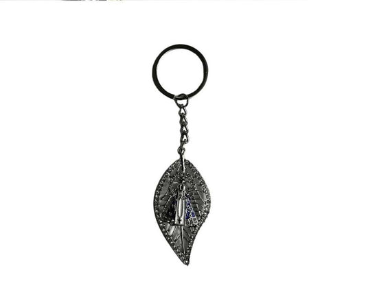 SILVER KEYCHAIN LEAF O.LADY APPARITIONS – Set of  12