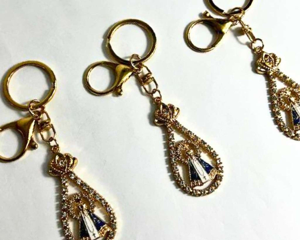 GOLDEN KEYCHAIN O.LADY APPARITIONS DROP – Set of  12