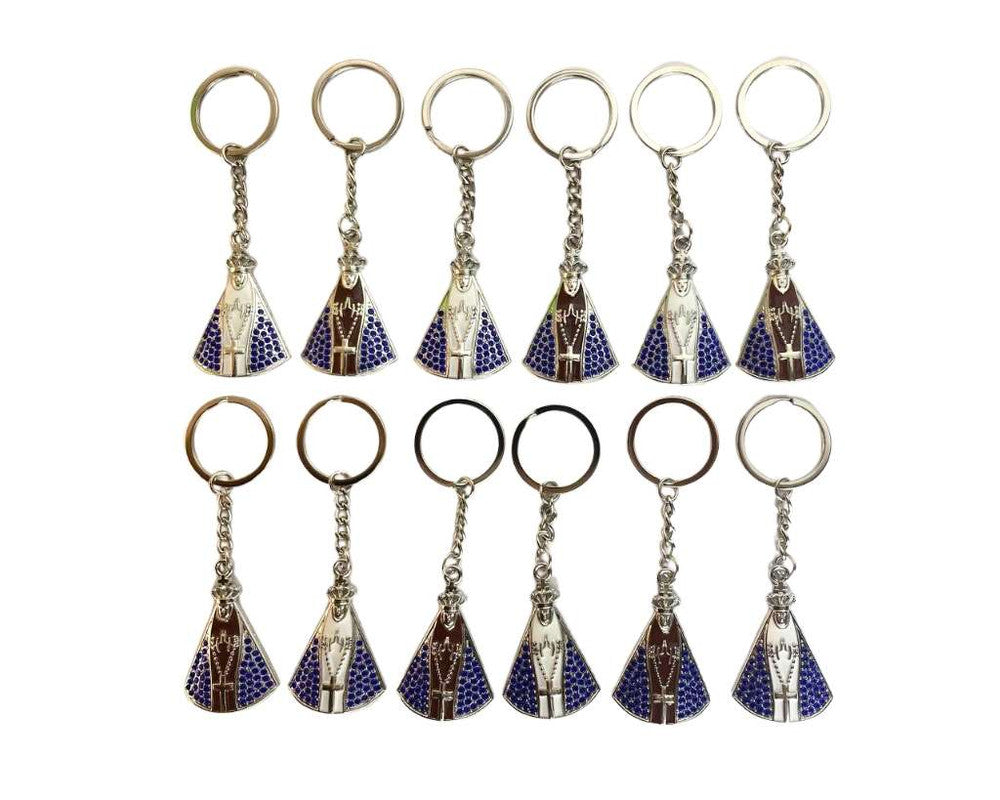 SILVER KEYCHAIN O.LADY APPARITIONS  – Set of  12