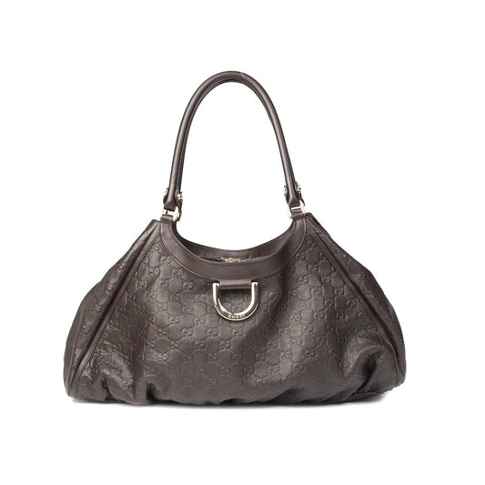 GUCCI GUCCISSIMA BROWN D-RING HOBO — BLOGGER ARMOIRE