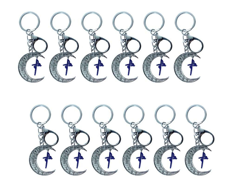 SILVER STAINLESS STEEL MOON (FAITH/FE) – Set of  12