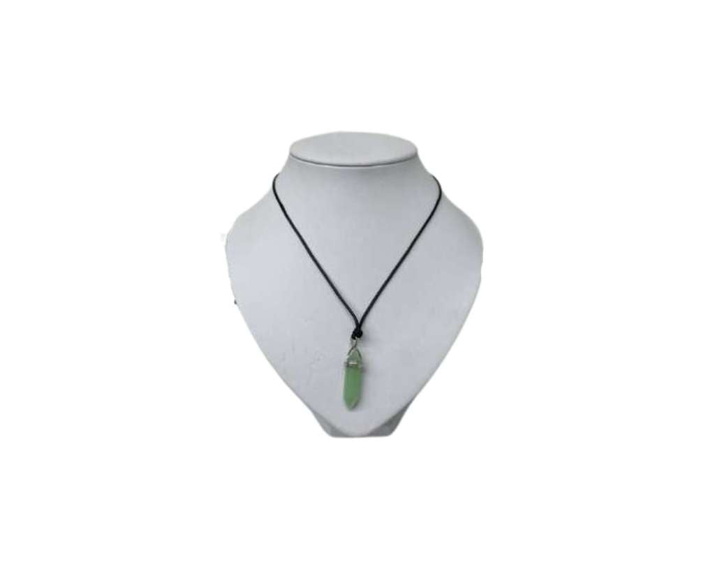 NECKLACE GREEN HEXAGONAL    CRYSTAL PENDANT- Set of 12