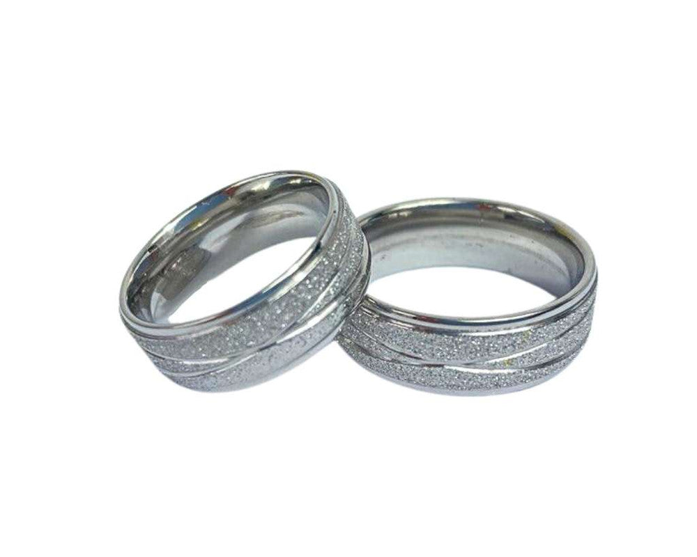 DIAMOND SILVER RING WITH CHROME FRIZES 8MM – Set of 36