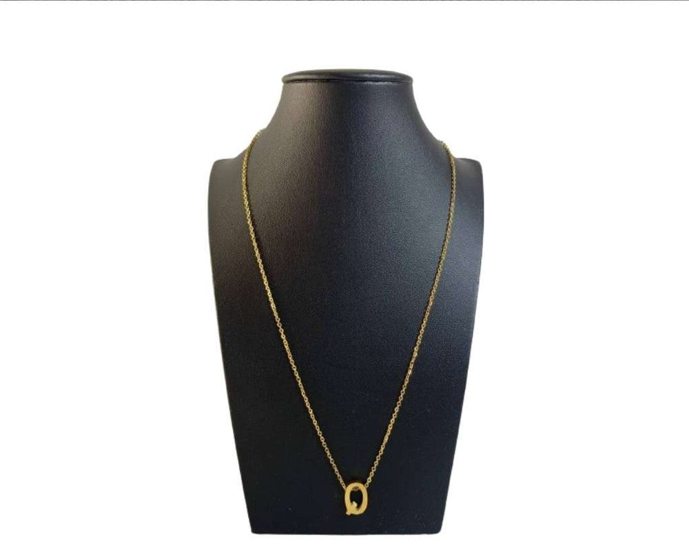 GOLDEN STAINLESS STEEL NECKLACE Q – Set of 12