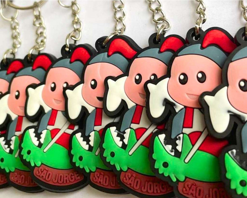 RUBBER SAINT JORGE KEYCHAIN – Set of 12