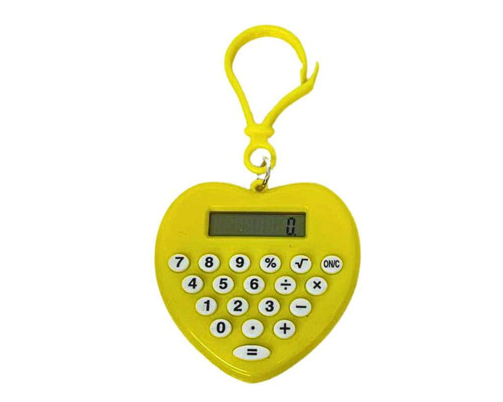 COLORED KEYCHAIN HEART CALCULATOR - Set of 12