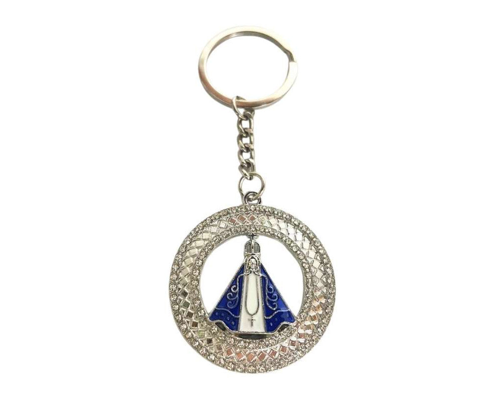 SILVER KEYCHAIN CIRCLE O.LADY APPARITIONS  –Set of  12