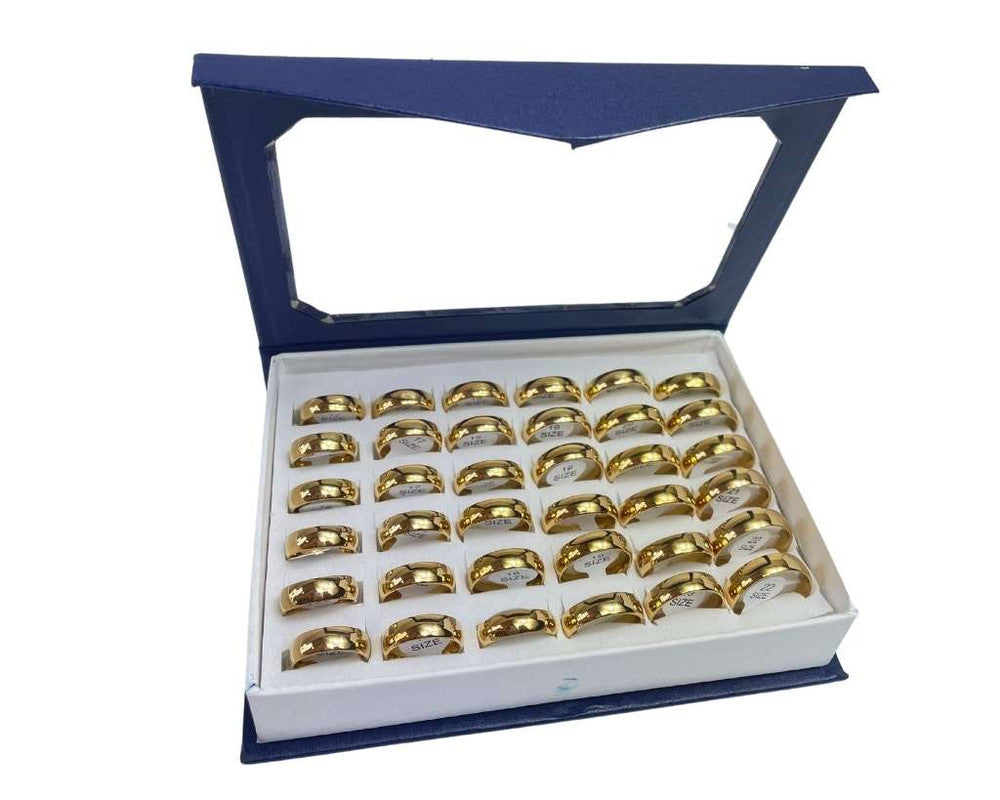 Gold Rings Stainless Steel with 36 in the pack!