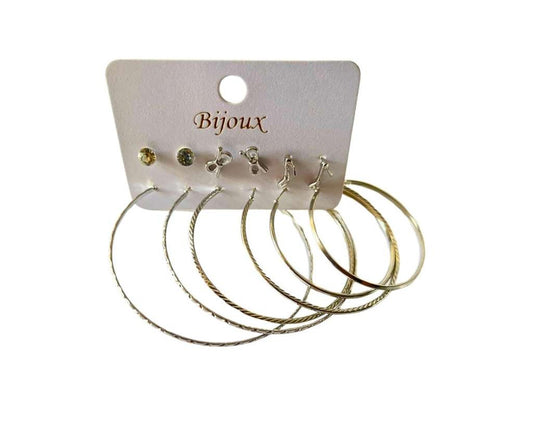 SLIPPER AND HOOP EARRINGS SET – Set of 12