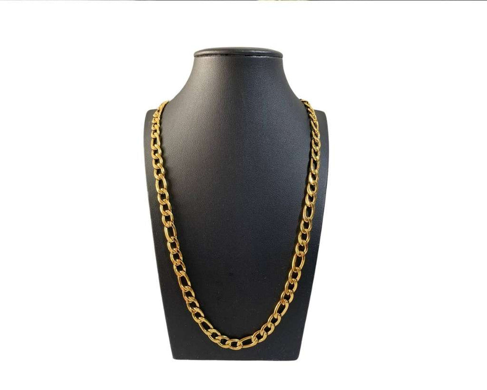 GOLDEN STAINLESS STEEL CHAIN FÍGARO 2.0 MM / 60 CM – Set of  12