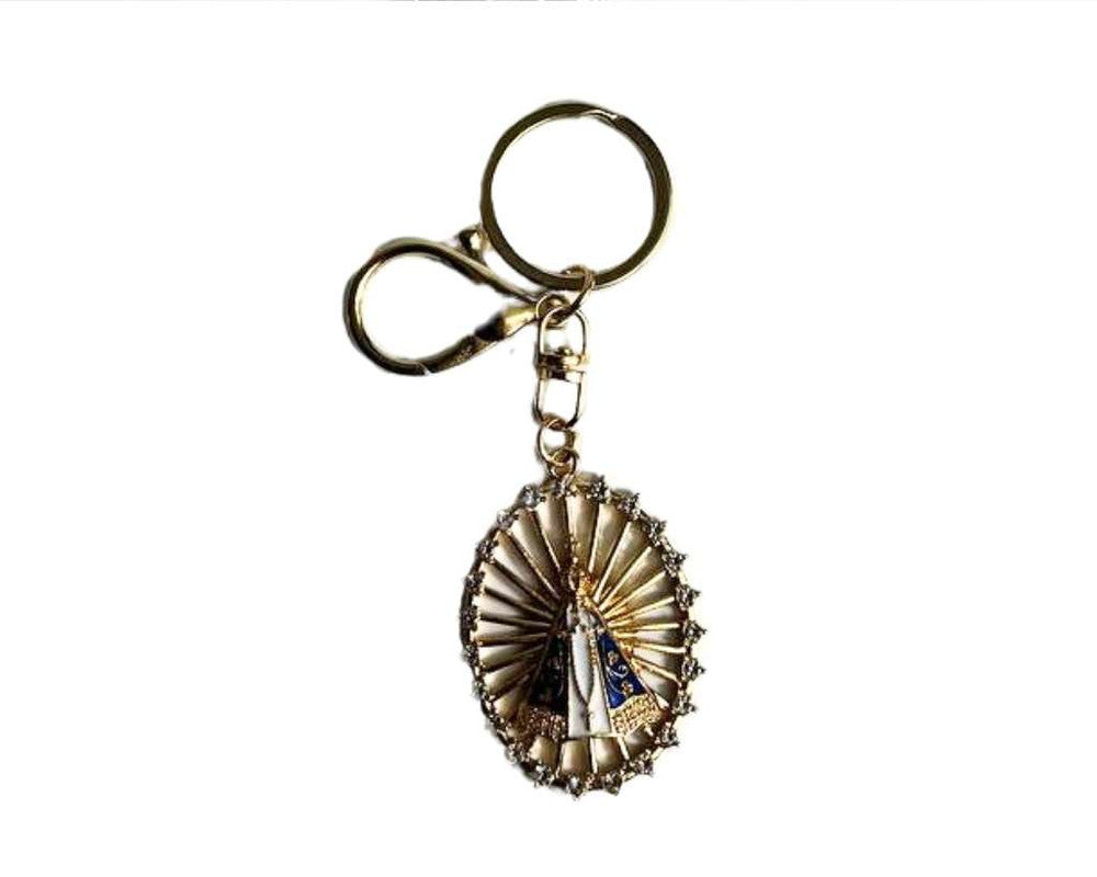 GOLDEN KEYCHAIN O.LADY APPARITIONS OVAL – Set of  12