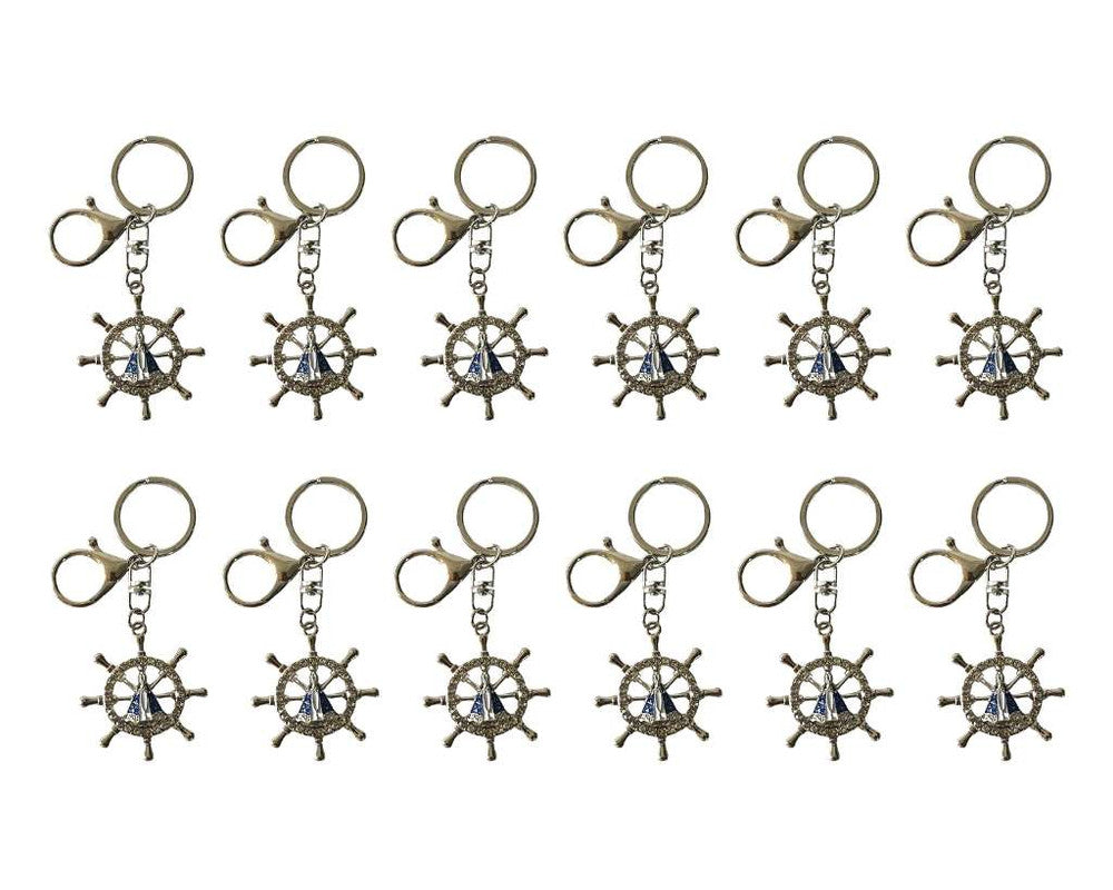 SILVER STAINLESS STEEL KEYCHAIN OUR LADY APPARITION- Set of 12