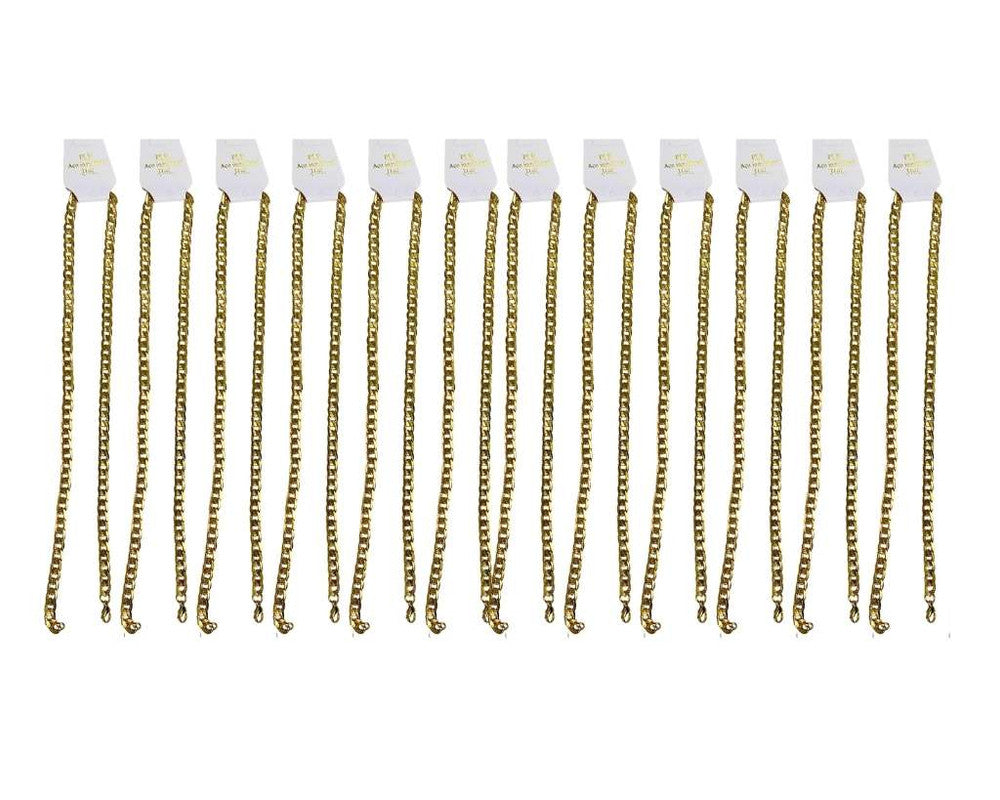 GOLDEN STAINLESS STEEL CHAIN GRUMET  1.8 MM / 60 CM – Set of 12
